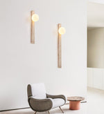 Travertine Wall Sconce with Up and Down Lighting