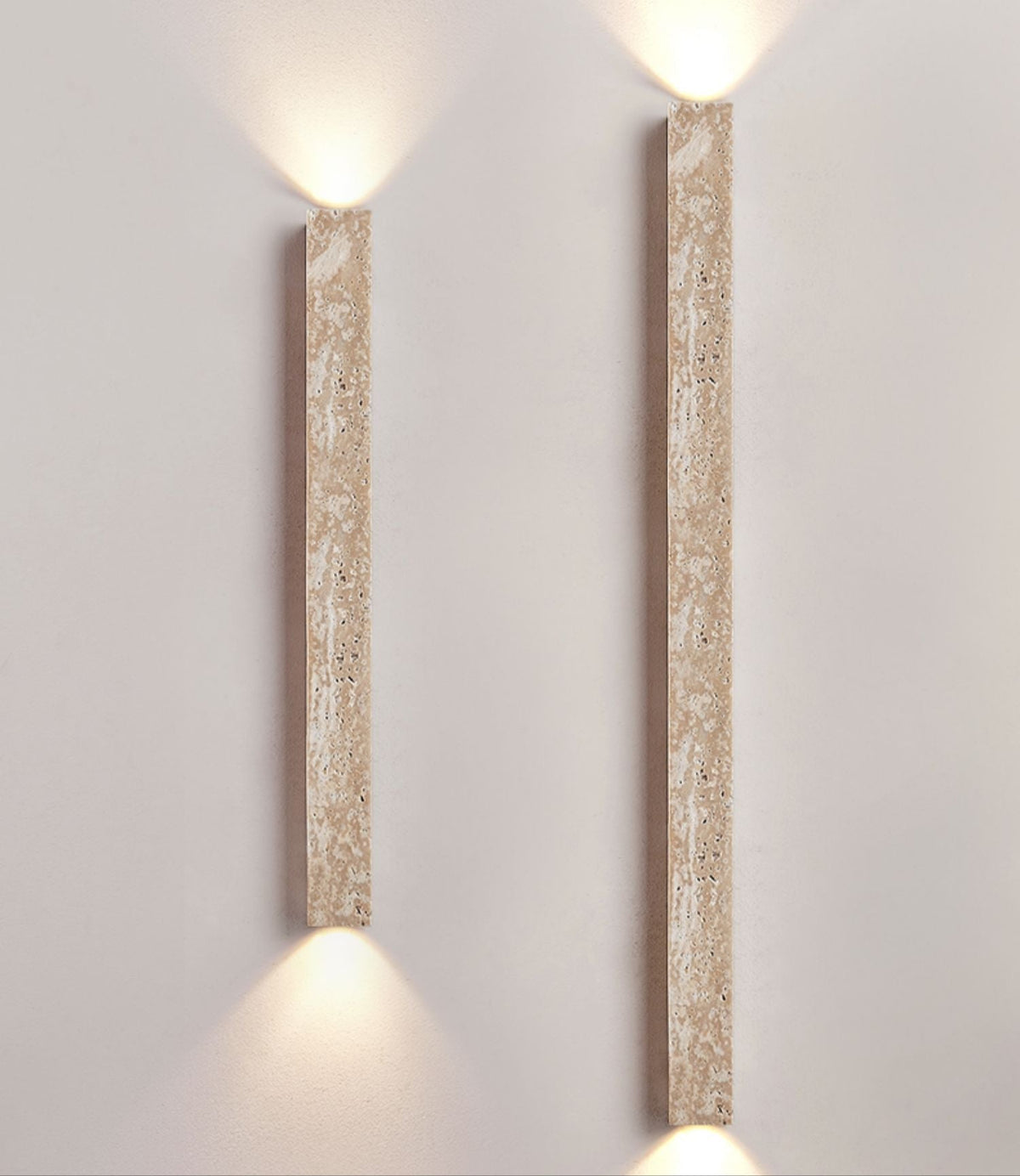 Travertine Wall Sconce with Up and Down Lighting