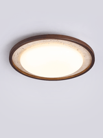 Travertine Wood LED Flush Mount Ceiling Light for Modern Interiors