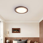 Travertine Wood LED Flush Mount Ceiling Light for Modern Interiors