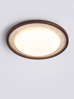 Travertine Wood LED Flush Mount Ceiling Light for Modern Interiors