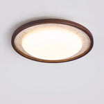 Travertine Wood LED Flush Mount Ceiling Light for Modern Interiors