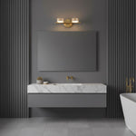 Traviso Beam Vanity Light – Travertine LED Wall Sconce, Modern Minimalist Bathroom Lighting