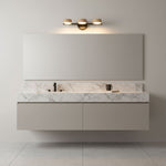 Traviso Beam Vanity Light – Travertine LED Wall Sconce, Modern Minimalist Bathroom Lighting