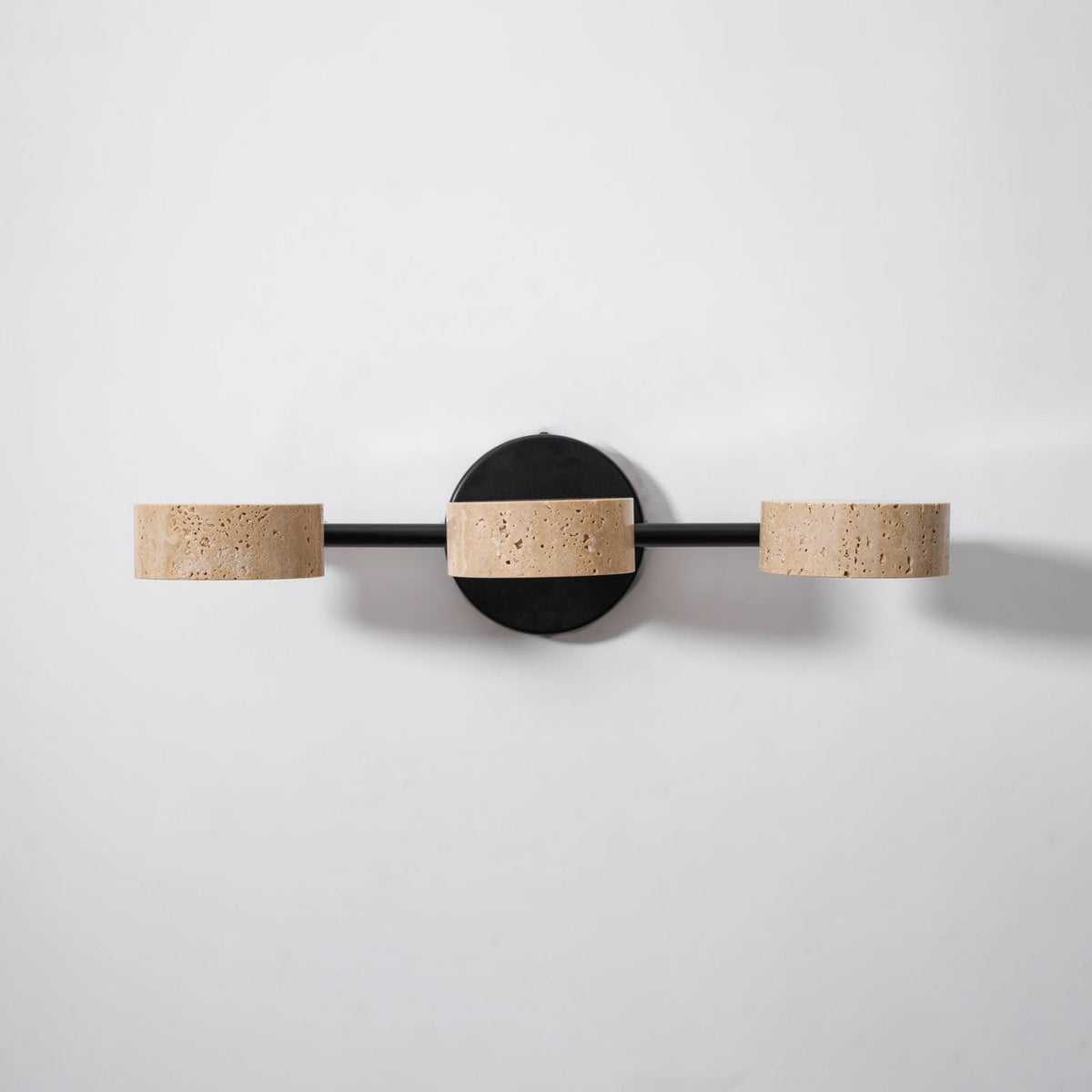 Traviso Beam Vanity Light – Travertine LED Wall Sconce, Modern Minimalist Bathroom Lighting