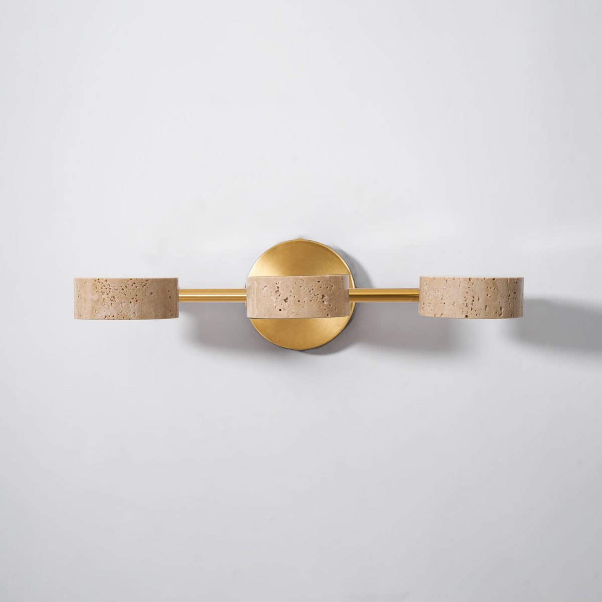 Traviso Beam Vanity Light – Travertine LED Wall Sconce, Modern Minimalist Bathroom Lighting
