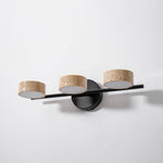 Traviso Beam Vanity Light – Travertine LED Wall Sconce, Modern Minimalist Bathroom Lighting