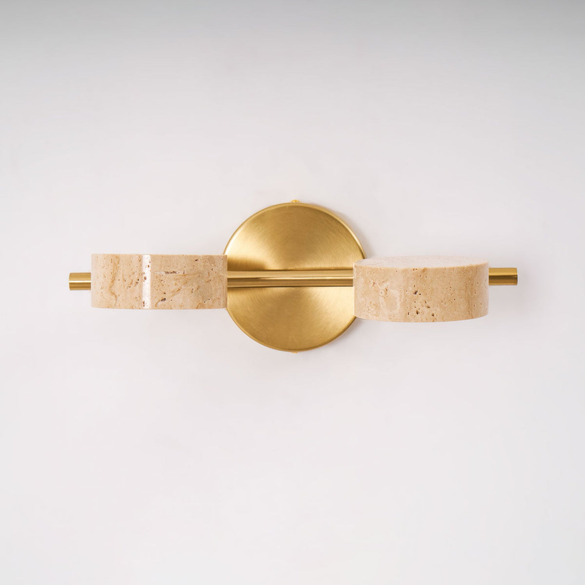 Traviso Beam Vanity Light – Travertine LED Wall Sconce, Modern Minimalist Bathroom Lighting