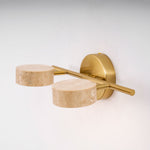 Traviso Beam Vanity Light – Travertine LED Wall Sconce, Modern Minimalist Bathroom Lighting