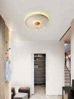 Traviso Halo Travertine LED Ceiling Light in Yellow Travertine