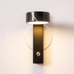 Traviso Solo Wall Sconce in Green Marble and Brass