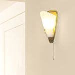 Geometric Gold Wall Sconce with Tassel Accent for Modern Interiors