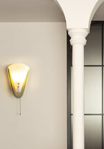 Geometric Gold Wall Sconce with Tassel Accent for Modern Interiors