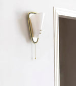 Geometric Gold Wall Sconce with Tassel Accent for Modern Interiors