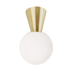 Trilo Globe Ceiling Light — Modern Opal Glass Flush Mount