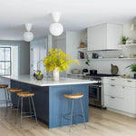 Trilo Globe Ceiling Light — Modern Opal Glass Flush Mount