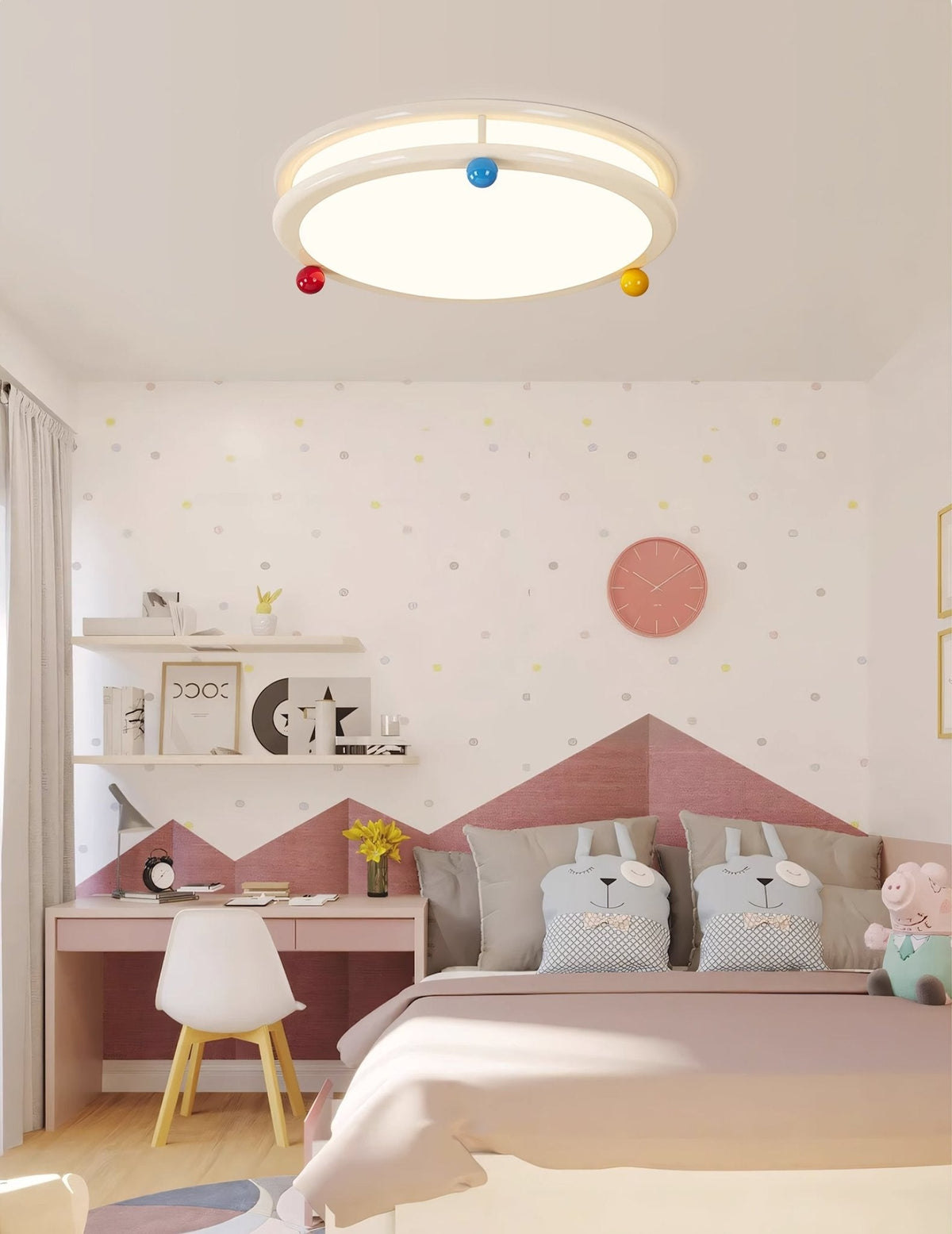Trio Memphis Ceiling Light – Modern Flush Mount with Colorful Spheres