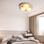 Trio Travertine Flush Mount Ceiling Light with LED Globes