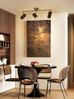 Trio Wood Ceiling Light – Modern Adjustable Flush Mount for Living Room & Bedroom