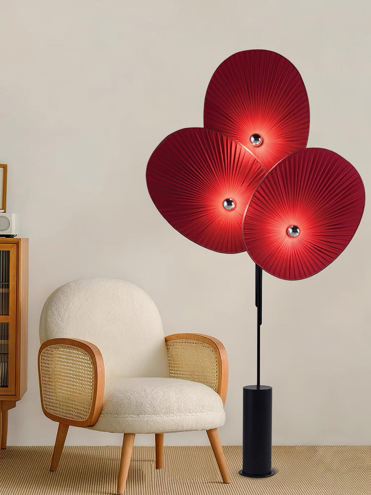Triple Floral Floor Lamp