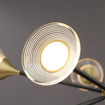 Tristan Brass & Acrylic LED Chandelier, Modern Multi-Head Pendant Light