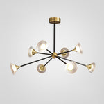 Tristan Brass & Acrylic LED Chandelier, Modern Multi-Head Pendant Light