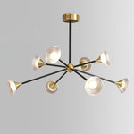 Tristan Brass & Acrylic LED Chandelier, Modern Multi-Head Pendant Light