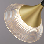 Tristan Brass & Acrylic LED Chandelier, Modern Multi-Head Pendant Light