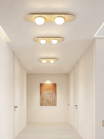 Trivara Triple Bar Ceiling Light in Travertine