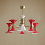 Tromina Trumpet Chandelier – Mid-Century Brass & Iron Pendant Light