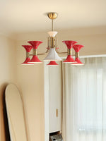 Tromina Trumpet Chandelier – Mid-Century Brass & Iron Pendant Light