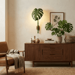 Monstera Leaf Wall Sconce — Tropical Botanical Light for Modern Interiors