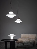 Trottola Modern Glass Pendant Light for Dining Room and Living Space