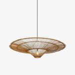 Costa Mesa Natural Rattan Chandelier – Modern Organic Pendant for Dining & Living Spaces