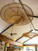 Costa Mesa Natural Rattan Chandelier – Modern Organic Pendant for Dining & Living Spaces