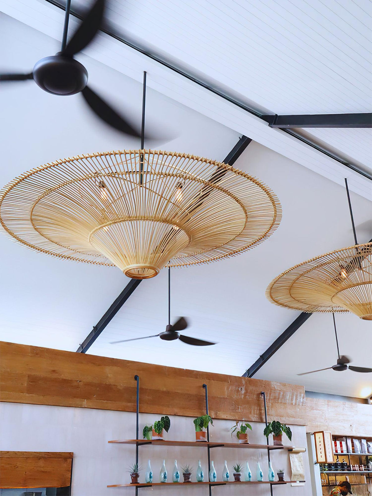 Costa Mesa Natural Rattan Chandelier – Modern Organic Pendant for Dining & Living Spaces