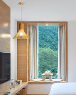 Trumpet Wood Art Pendant Light