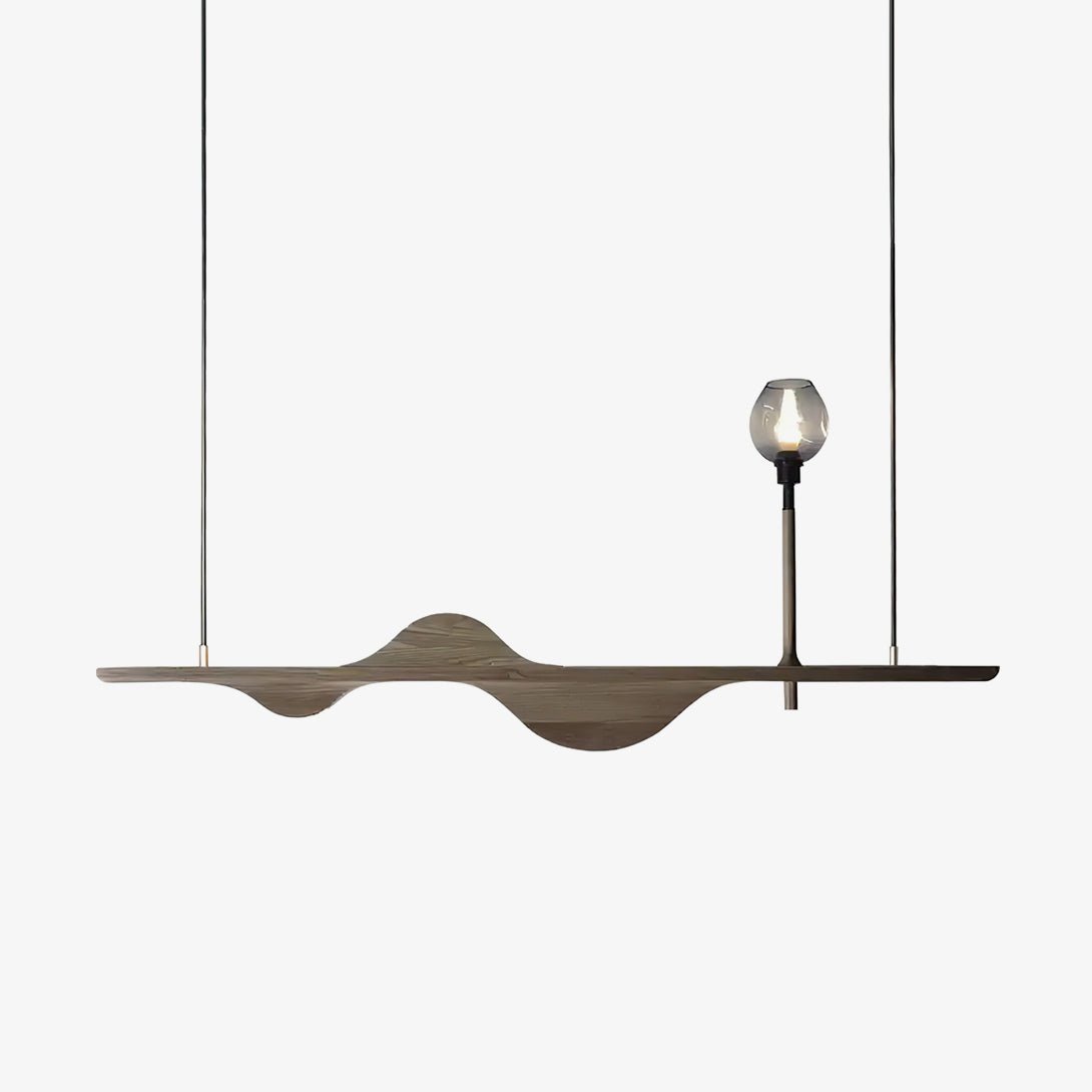 Tsunami Wave Wooden Chandelier for Modern Interiors