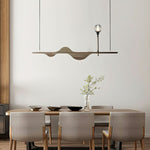 Tsunami Wave Wooden Chandelier for Modern Interiors
