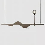 Tsunami Wave Wooden Chandelier for Modern Interiors