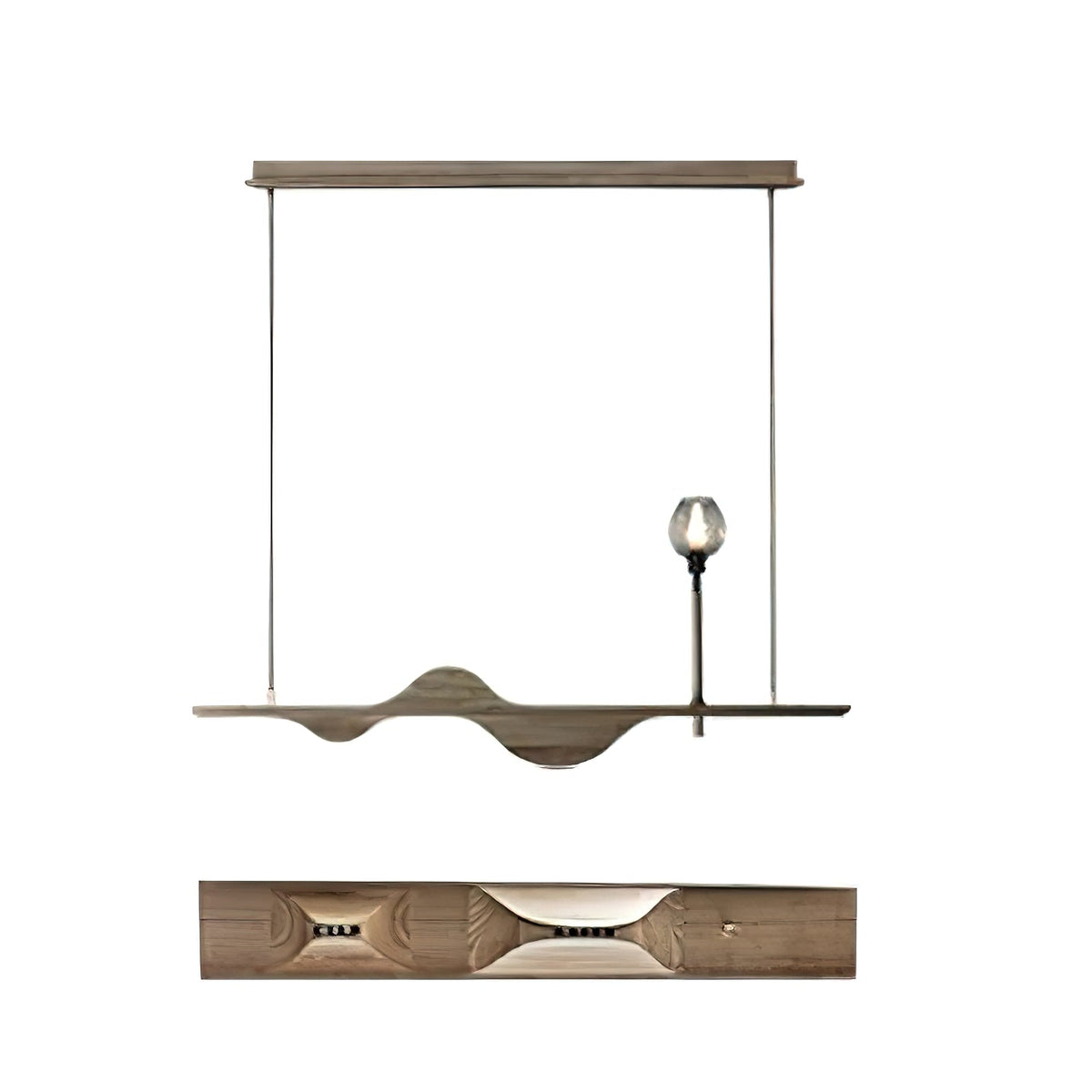 Tsunami Wave Wooden Chandelier for Modern Interiors