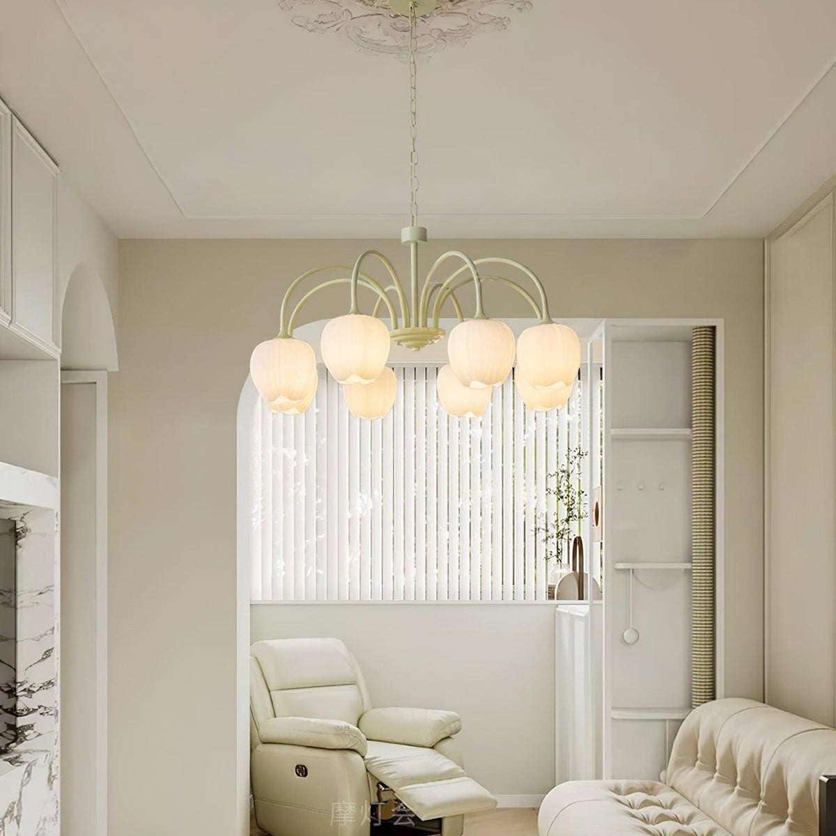 tulip-matcha-chandelier
