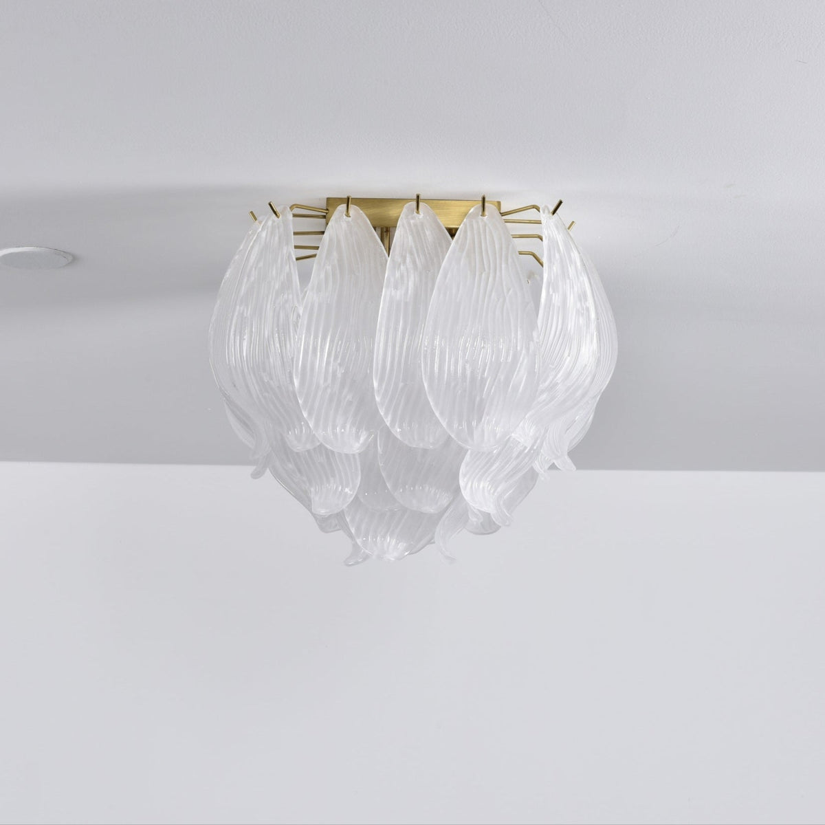 Tuliva Glass Ceiling Light – Modern Flush Mount for Living & Dining
