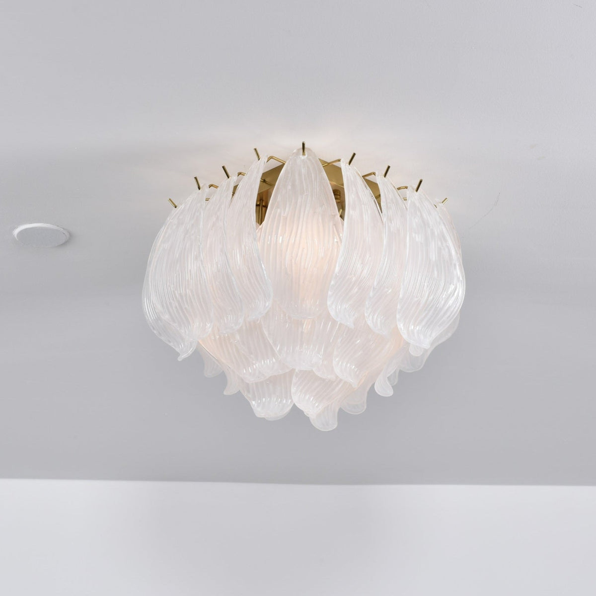 Tuliva Glass Ceiling Light – Modern Flush Mount for Living & Dining