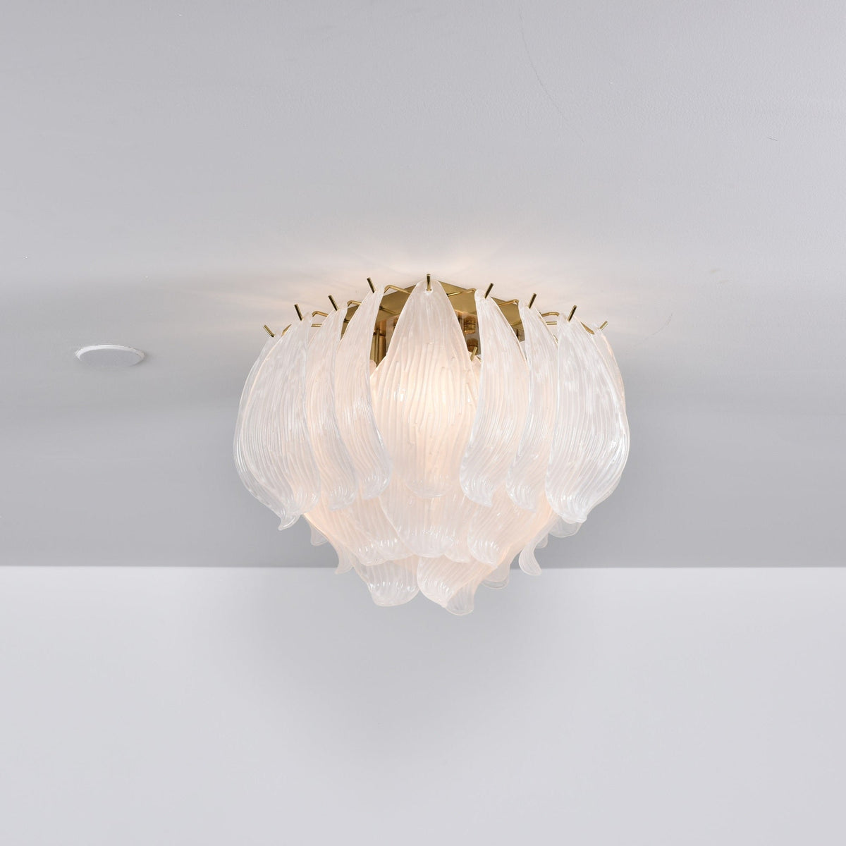 Tuliva Glass Ceiling Light – Modern Flush Mount for Living & Dining
