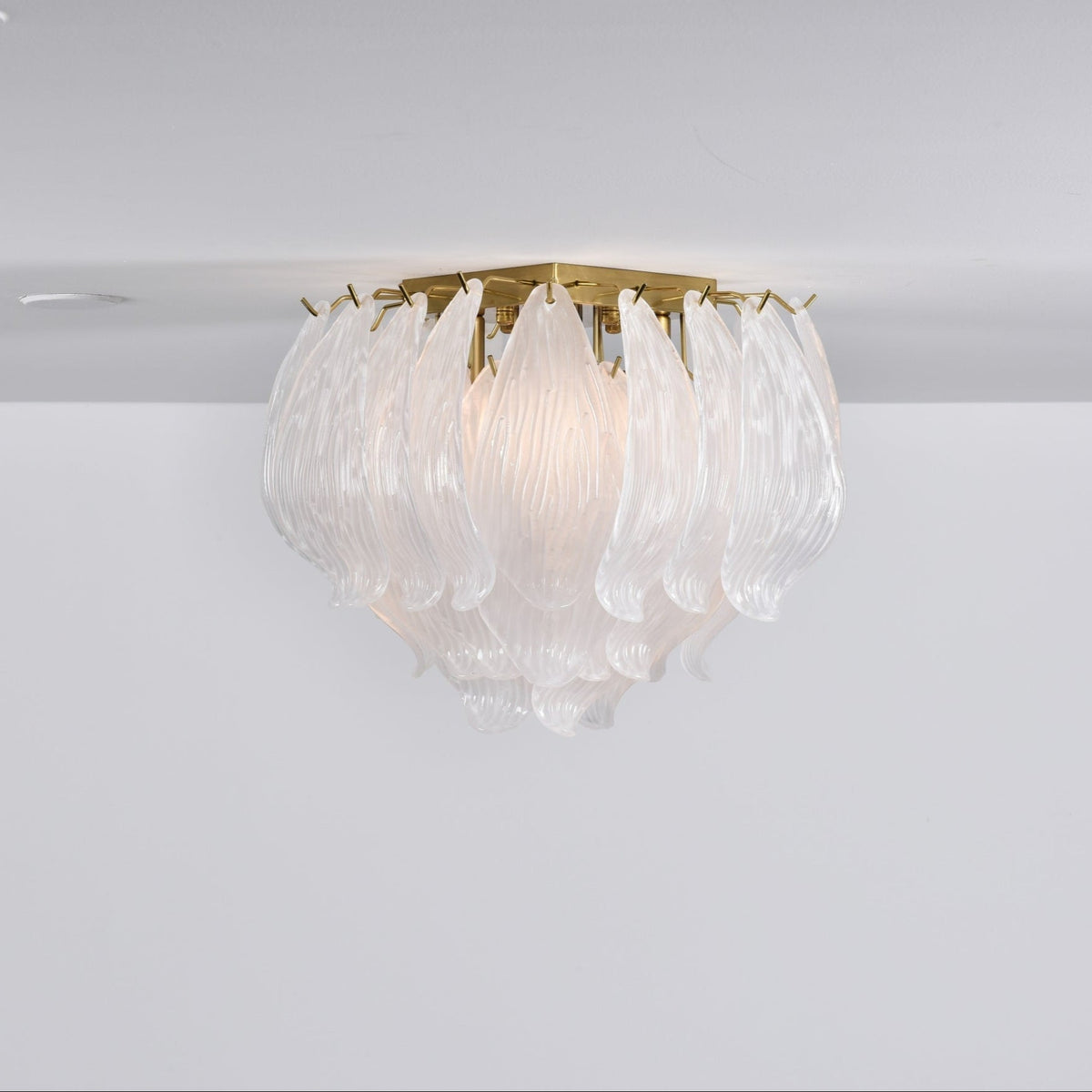 Tuliva Glass Ceiling Light – Modern Flush Mount for Living & Dining