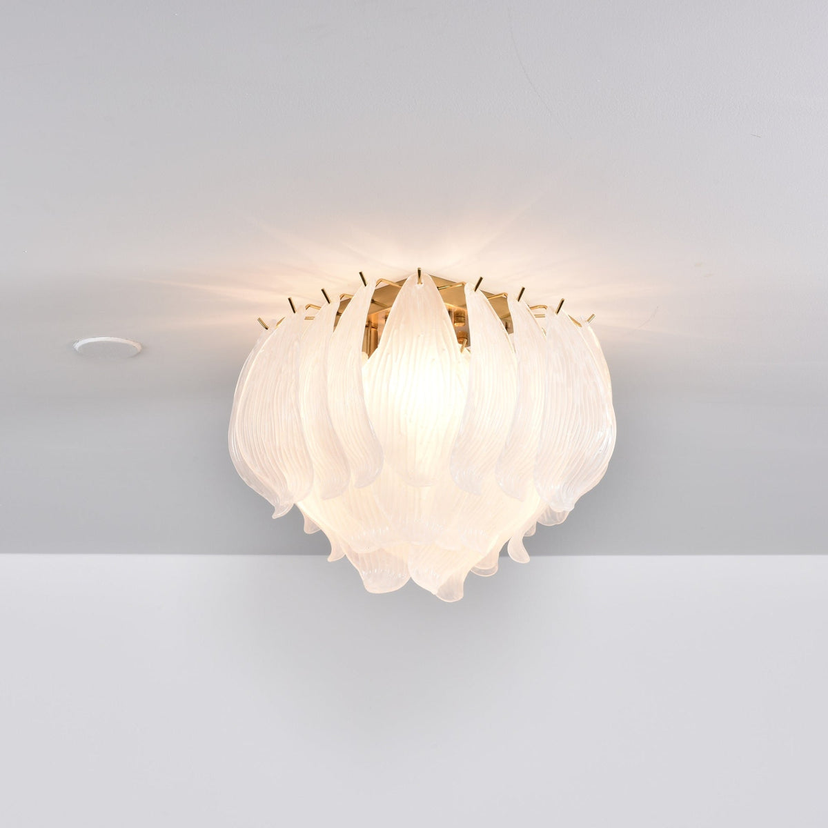 Tuliva Glass Ceiling Light – Modern Flush Mount for Living & Dining