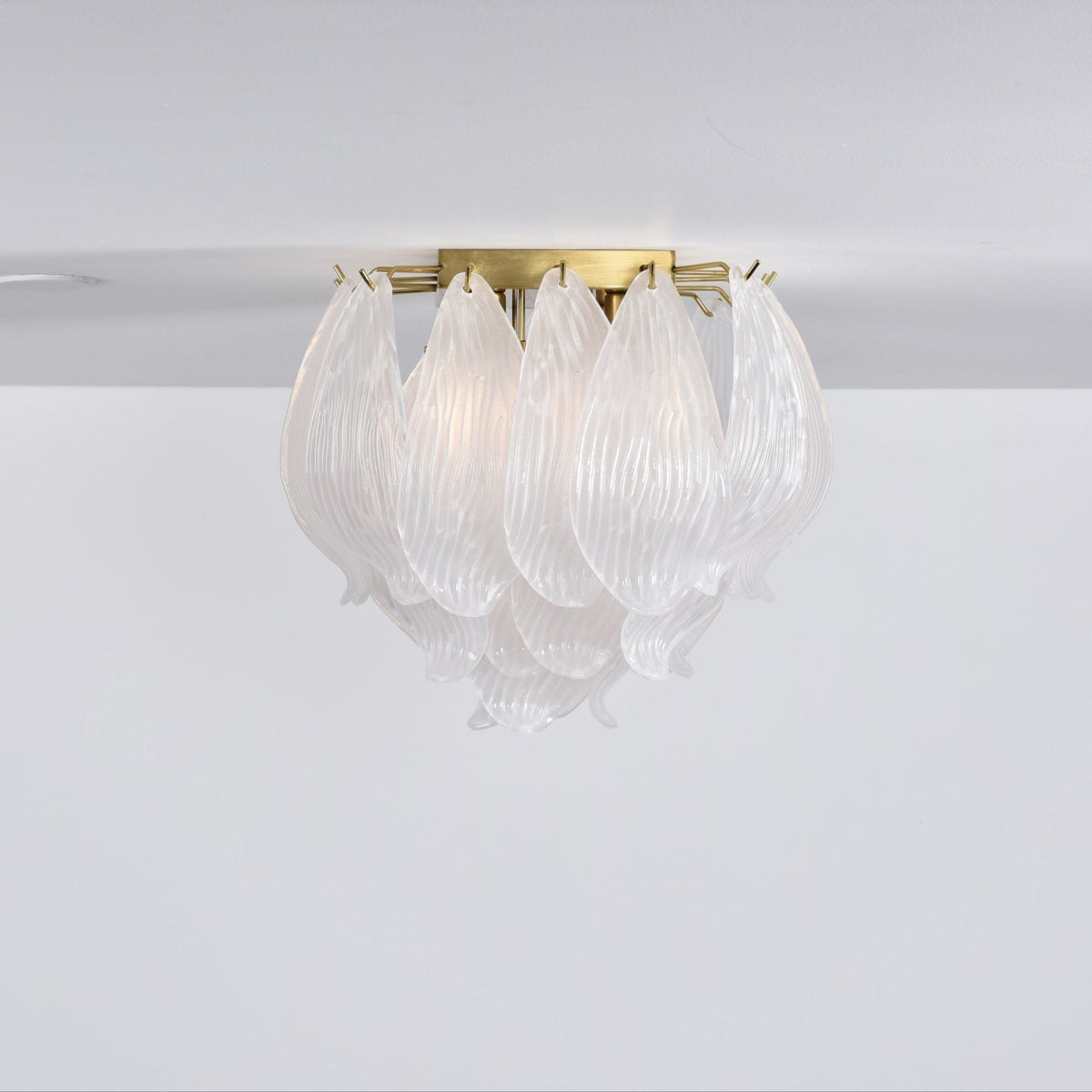 Tuliva Glass Ceiling Light – Modern Flush Mount for Living & Dining
