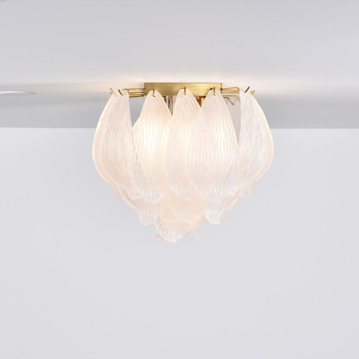 Tuliva Glass Ceiling Light – Modern Flush Mount for Living & Dining