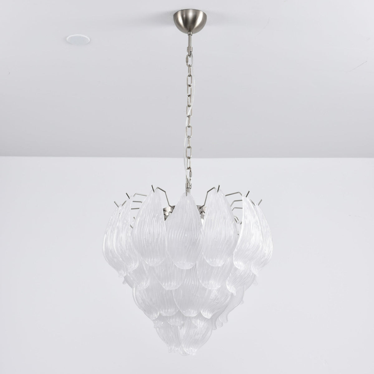 Tuliva Hand-Blown Glass Chandelier for Dining Room and Living Room